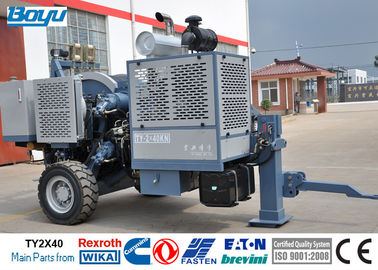 2 x 40KN Two Bundle Conductors Overhead Line Equipment , Cummins Engine Hydraulic Tensioner