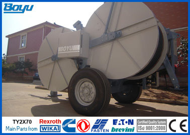 Overhead Cables Power Line Stringing Machine , Two Bundle Conductor Tension Machine